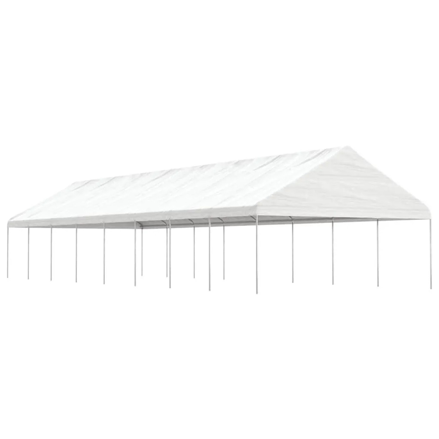 vidaXL Pavillon mit Dach Weiß 17,84x5,88x3,75 m Polyethylen 3155524