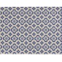 Blauer Badteppich Presa 50x80 cm von Wenko mit Orient-Muster und Fransen.