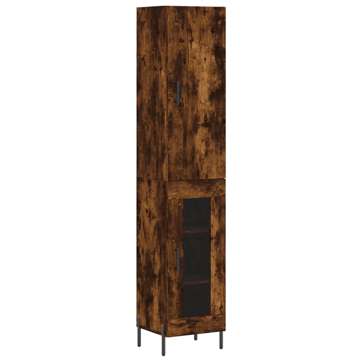 vidaXL Highboard Räuchereiche 34,5x34x180 cm Holzwerkstoff 3199054 günstig online kaufen