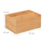 Relaxdays Aufbewahrungsbox Bambus Natur 2 Fächer 30 cm x 20 cm x 14 cm 1 kg_4