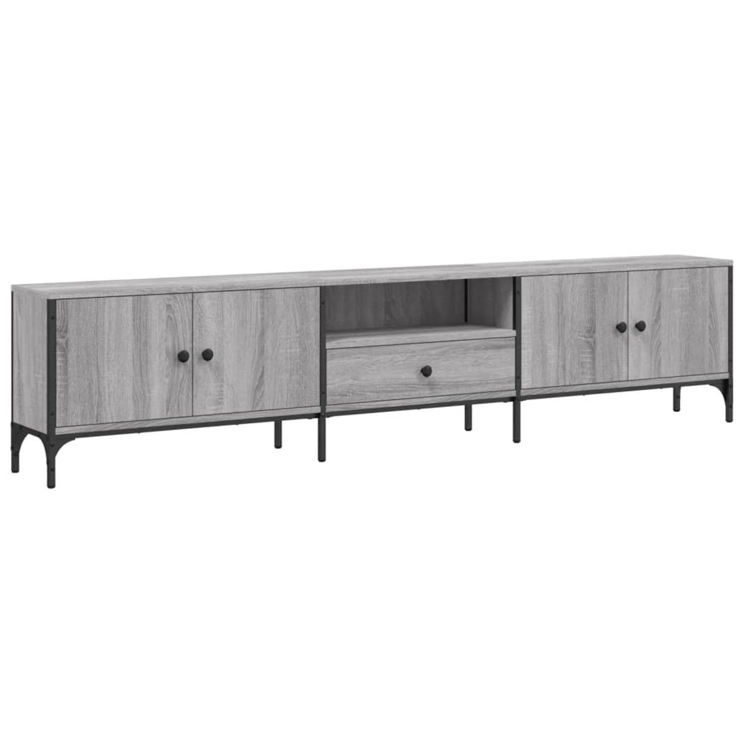 vidaXL TV-Schrank mit Schublade Grau Sonoma 200x25x44 cm Holzwerkstoff 8389 günstig online kaufen
