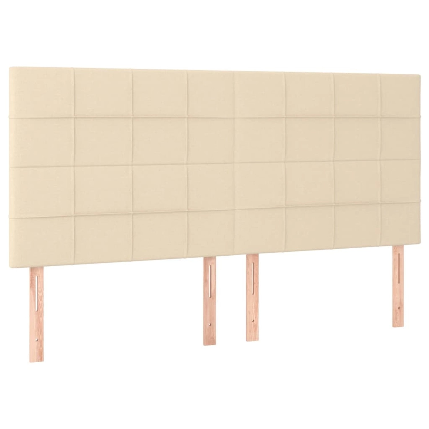 vidaXL LED Kopfteil Creme 200x5x118/128 cm Stoff 3122451