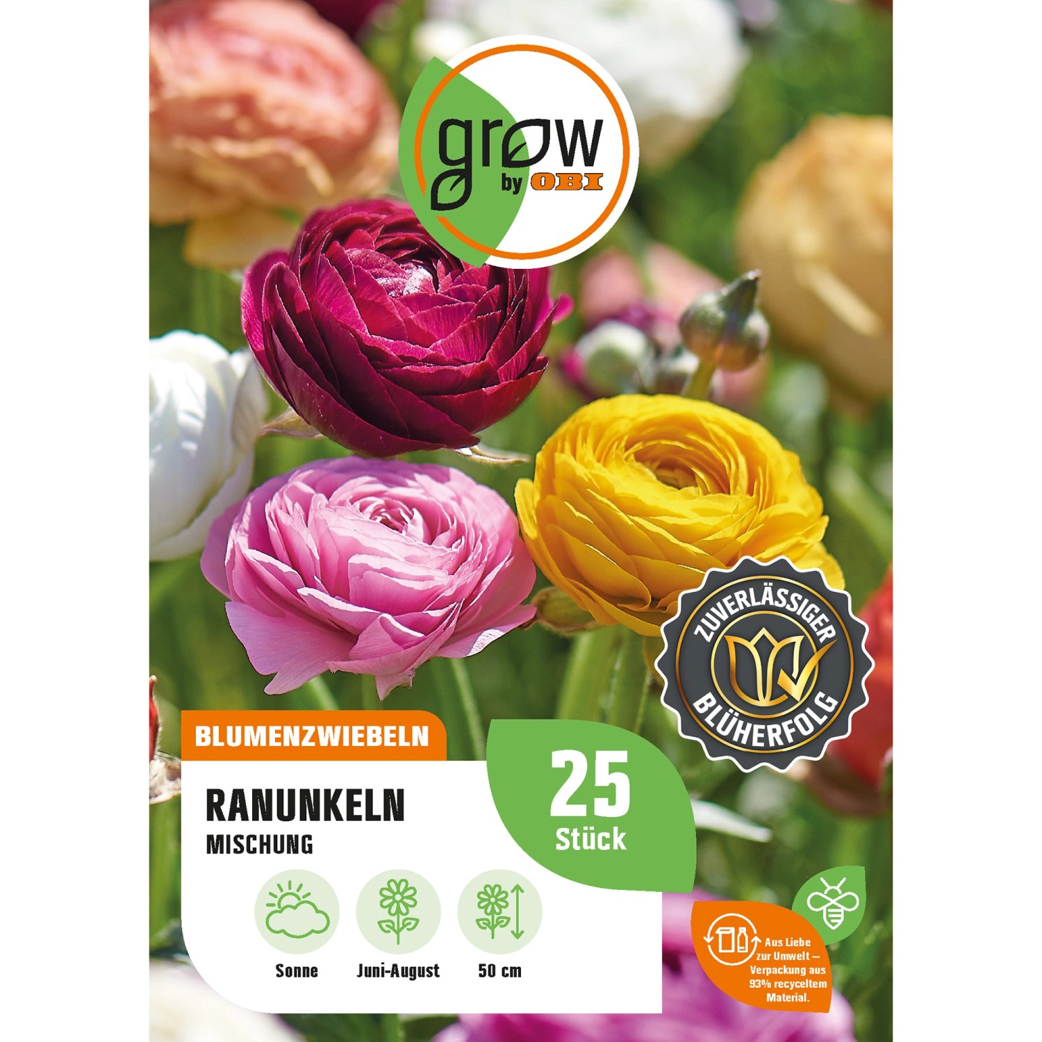 GROW by OBI Ranunkel Asiatische Mischung Höhe ca. 50 cm Ranuculus asiaticus günstig online kaufen