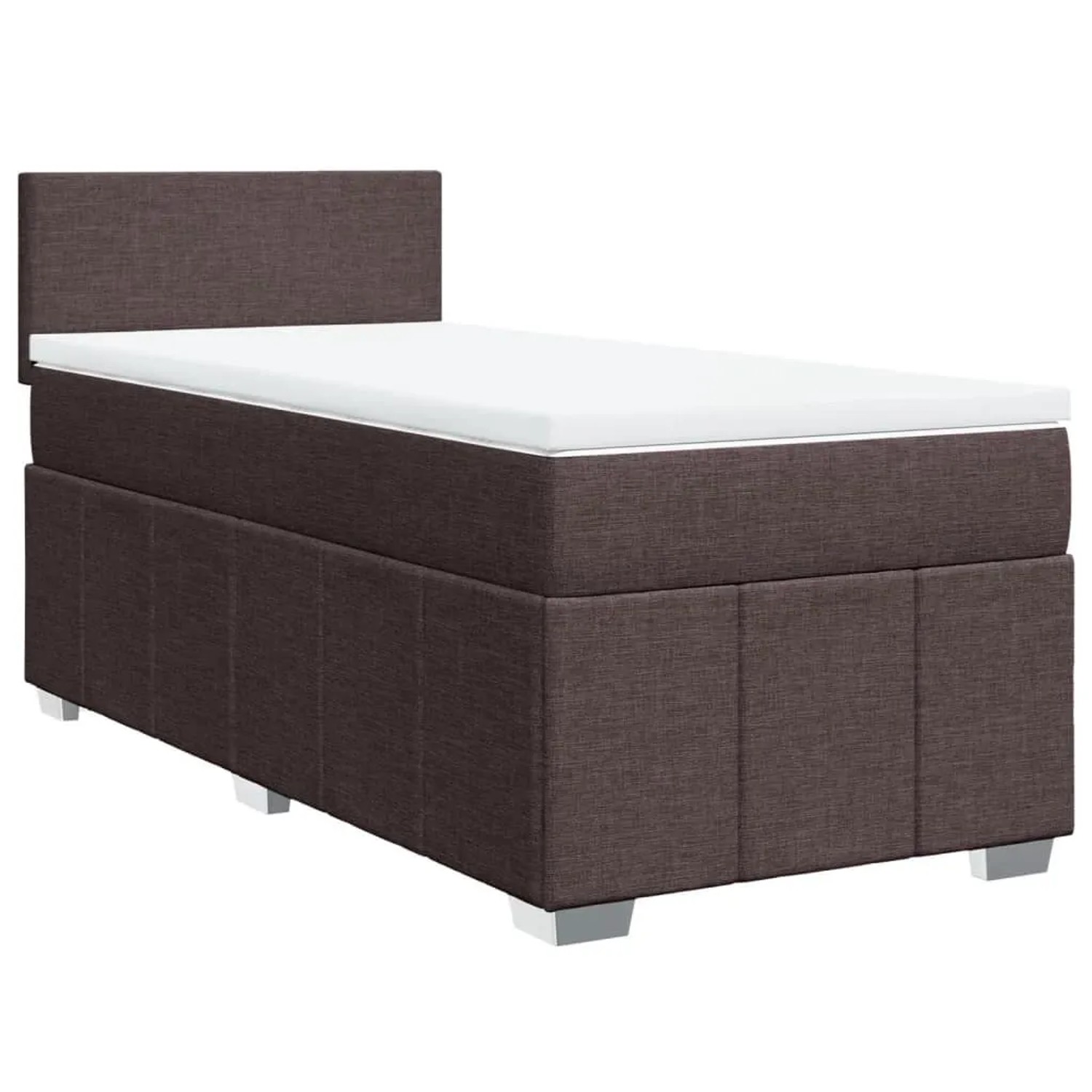 vidaXL Boxspringbett mit Matratze Dunkelbraun 80x200 cm Stoff 3289191 günstig online kaufen