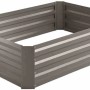 Graues Siena Garden Hochbeet aus Metall, 120x90x30 cm, ideal für Garten und Terrasse.