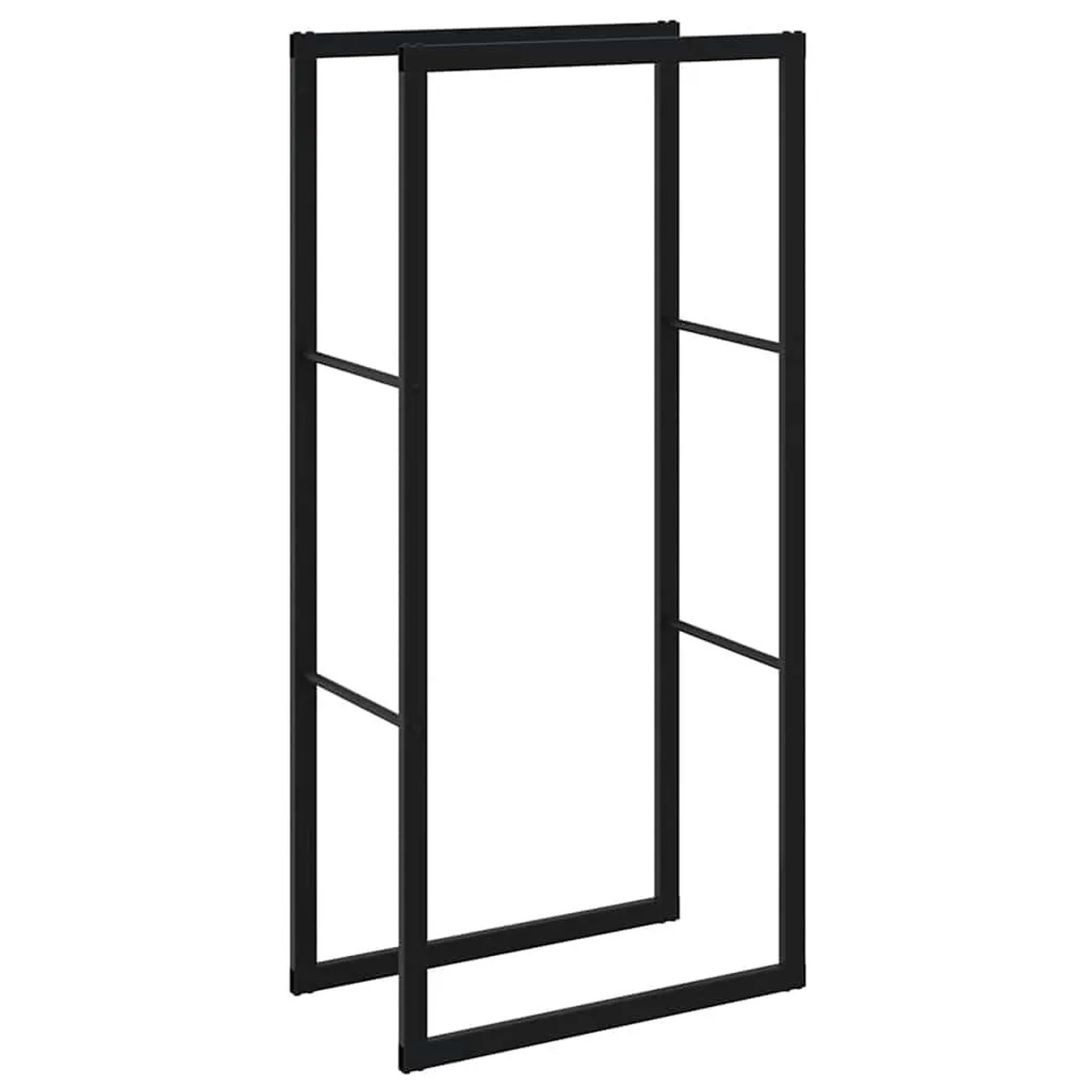 vidaXL Brennholzregal Schwarz 55x30x116 cm Stahl 4018465