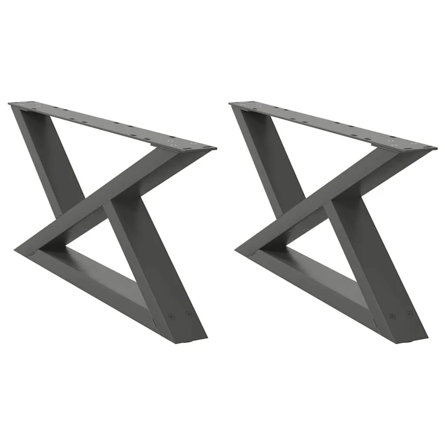 vidaXL Couchtischbeine 2 Stk Anthrazit 70x30-31,3 cm Stahl 4012694 günstig online kaufen