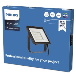 Philips Projectline LED-Außenstrahler, 50W, 4000K, IP65, in Produktverpackung.