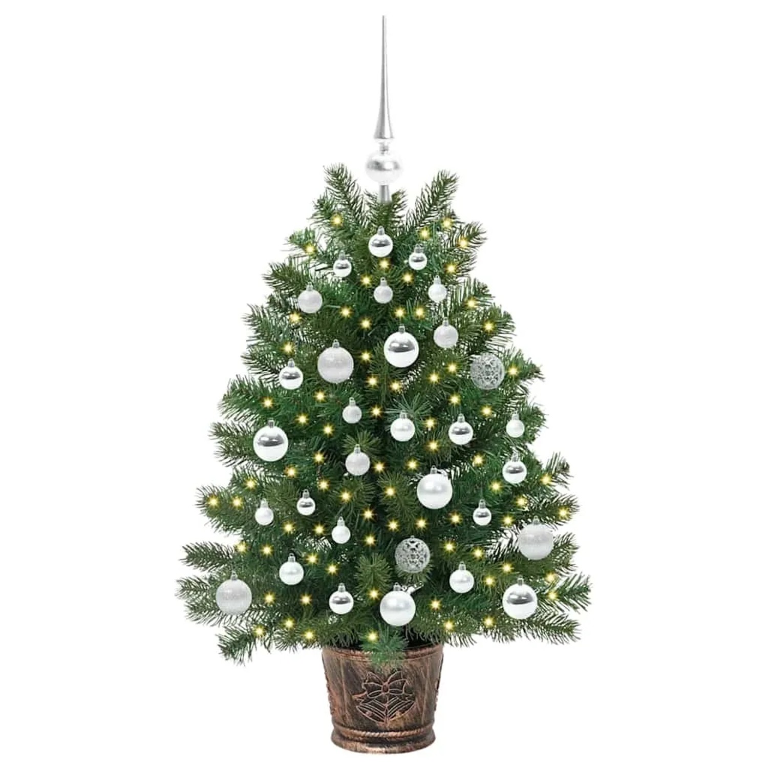 vidaXL Künstlicher Weihnachtsbaum mit 150 LEDs Grün 95 cm PE und PVC 3397320