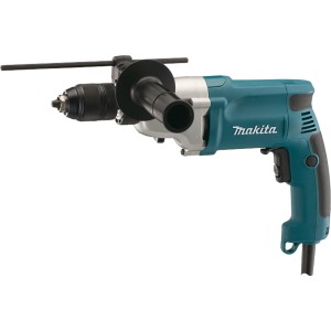 Makita Bohrmaschine DP4011J (720 W) mit Koffer, blau/silber. Bohrmaschine für Holz- und Metallarbeiten.