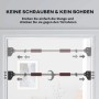 SPORTNOW Klimmzugstange, schwarz-rot, verstellbar, werkzeuglose Klemmmontage im Türrahmen für Zuhause Gym.