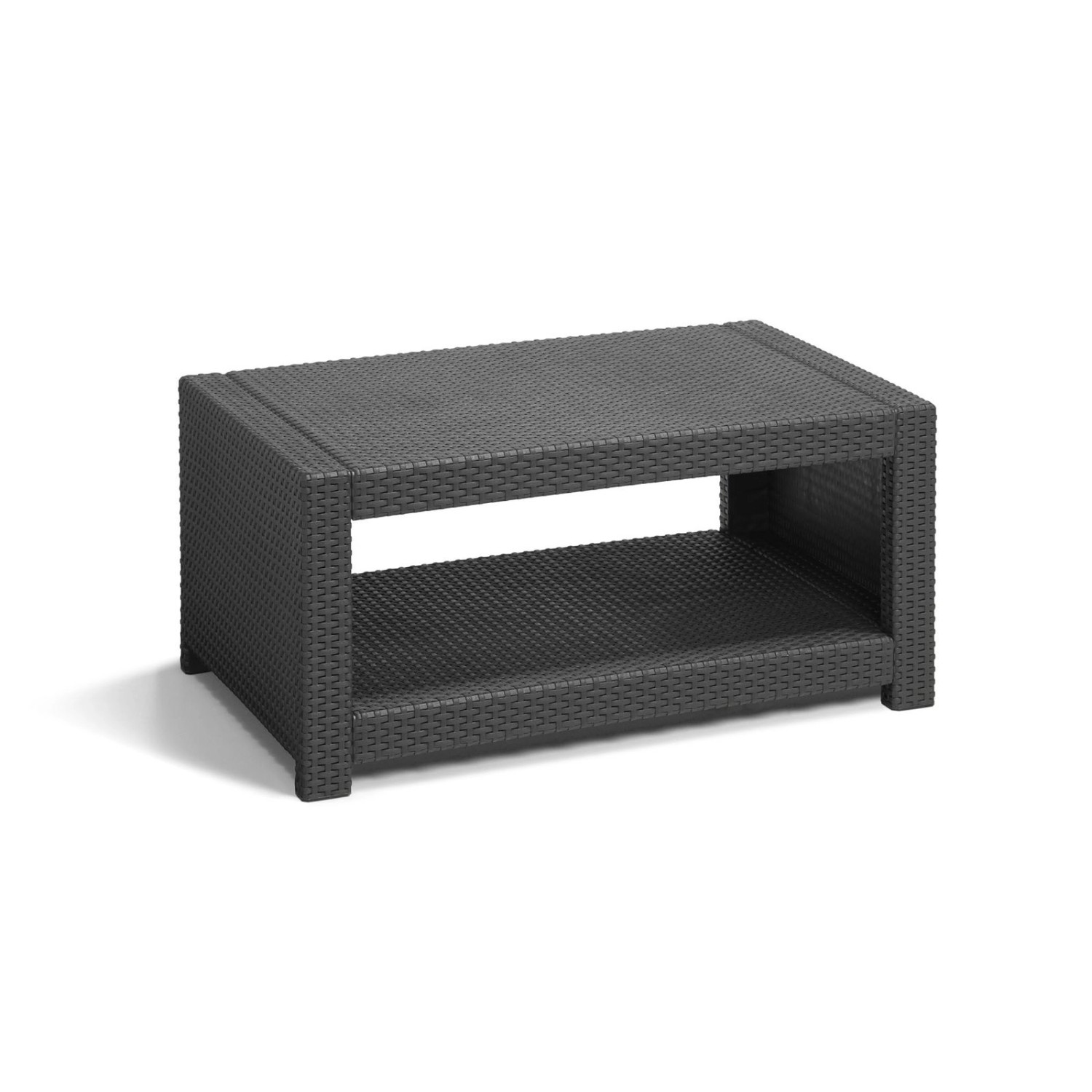Allibert Monaco Tisch Anthrazit - Rattanoptik