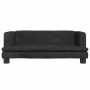 Schwarzes vidaXL Hundebett (80x45x30 cm) aus Samt, bequemes Hundekörbchen.