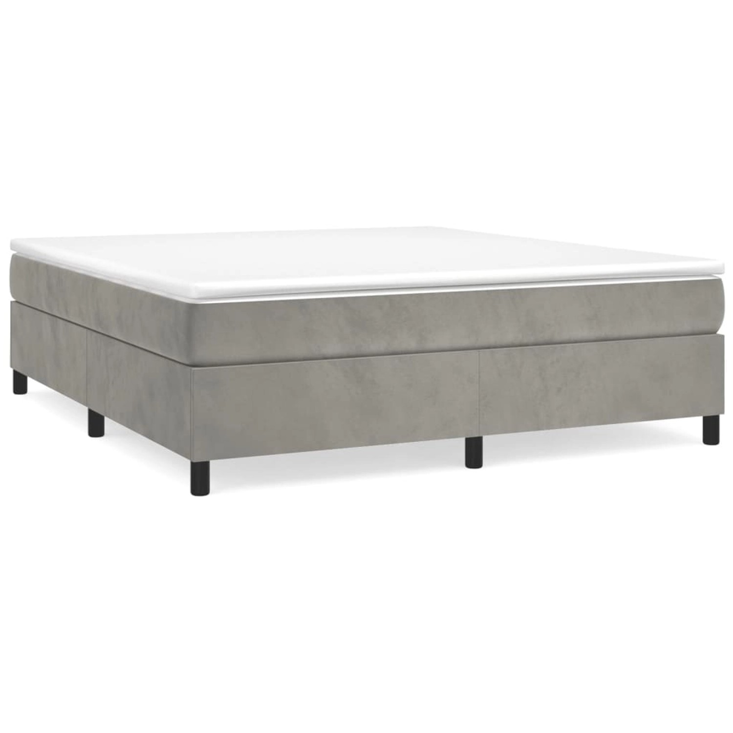 Vidaxl Boxspringbett Hellgrau 180x200 Cm Samt günstig online kaufen