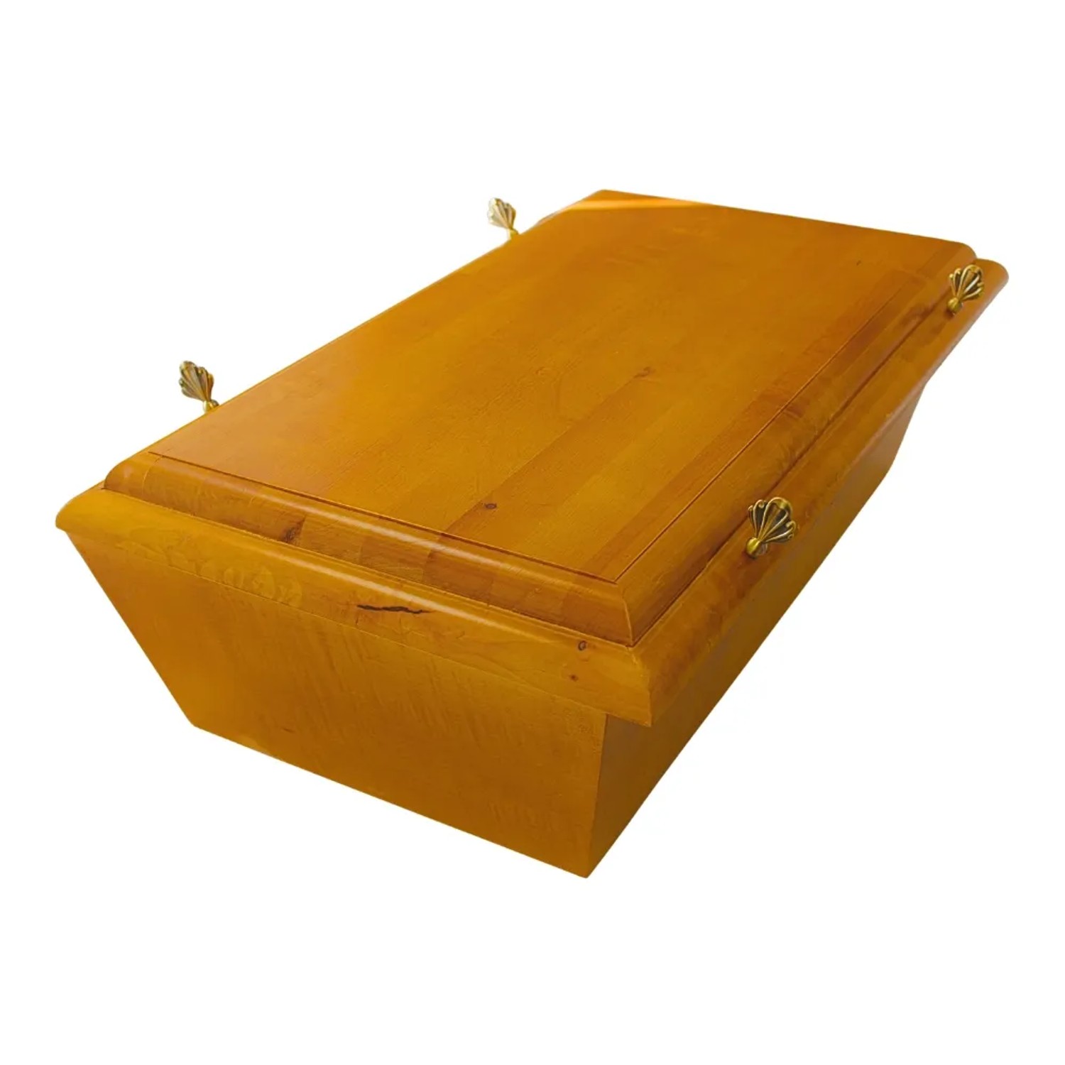 Dekohelden24 Hochwertiger würdevoller Eichenholzsarg für mittelgroße Tiere Tiersarg Hundesarg Katzensarg in Braun L/B/H 60 x 35 x 20 cm