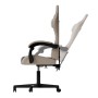 Juskys Gamingstuhl HyperSeat, beige/hellgrau, verstellbare Rückenlehne, Seitenansicht.
