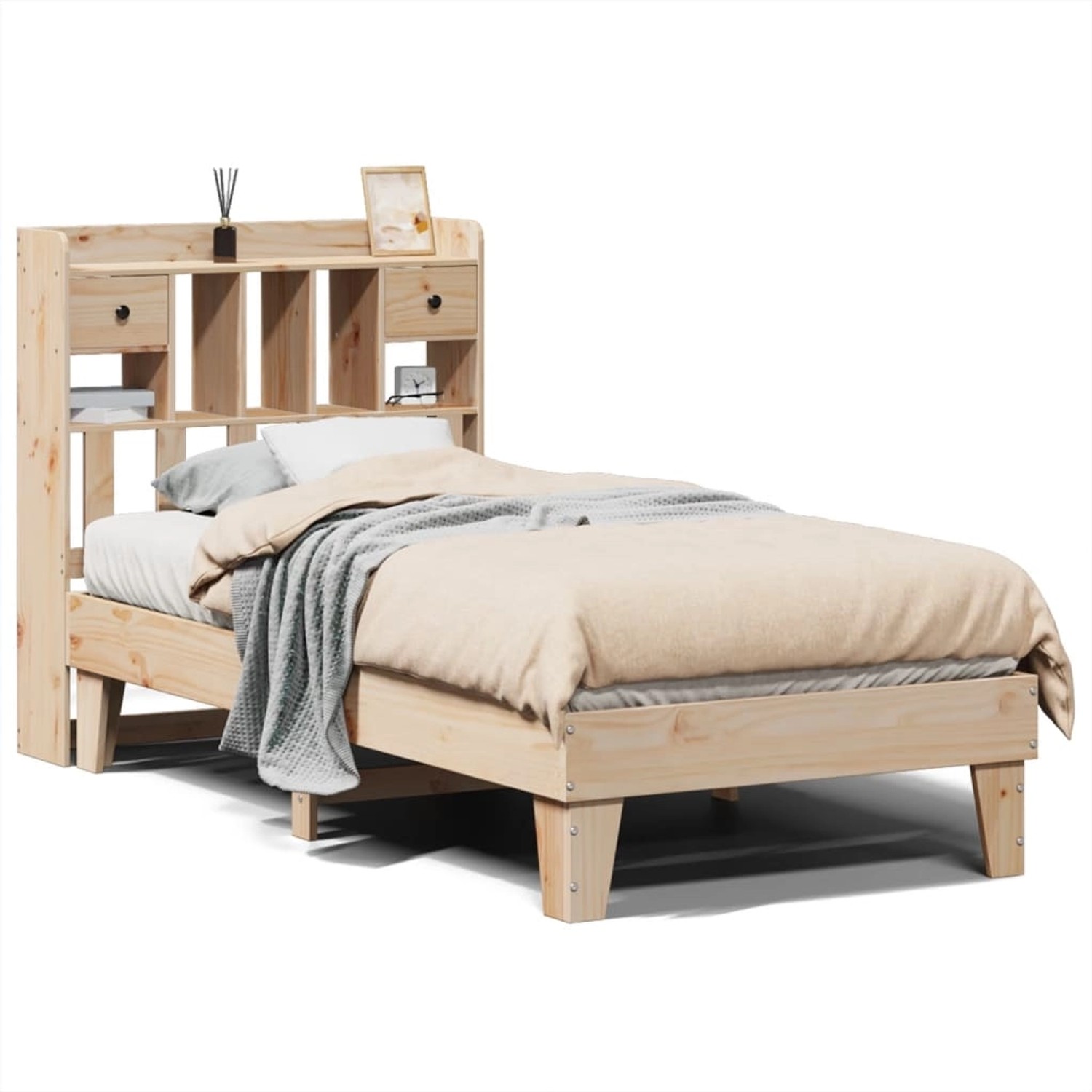 vidaXL Massivholzbett ohne Matratze 100x200 cm Kiefernholz 3308849 günstig online kaufen