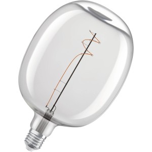 Osram LED-Leuchtmittel E27, 4,8W, warmweiß, mit klarem Glaskolben und dekorativem Leuchtfaden.