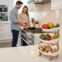 Relaxdays Obst Etagere Bambus Natur Weiß 3 Etagen 34 cm x 25 cm x 10 cm 0,8 kg_3
