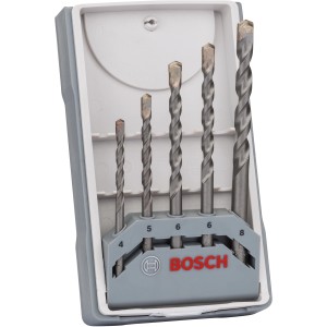 Bosch Betonbohrer-Set CYL-3 Silver Percussion, 5-teilig (4-8 mm) im Kasten.