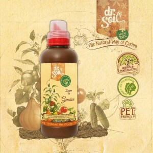 Dr.Soil Bio-Flüssigdünger für Gemüse, 1 Liter Flasche. Für gesundes Wachstum und reiche Ernte.