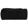 Gerollte, schwarze vidaXL Wohndecke (6 Stk.) aus Fleece, 240x220 cm.