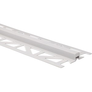 Graues Dehnfugenprofil aus PVC, 10 mm x 2,5 m, für Fliesenschienen.