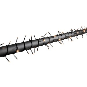 Konstsmide Micro-Lichterkette mit 120 warmweißen Lichtern und schwarzem Kabel für Innen und Außen.