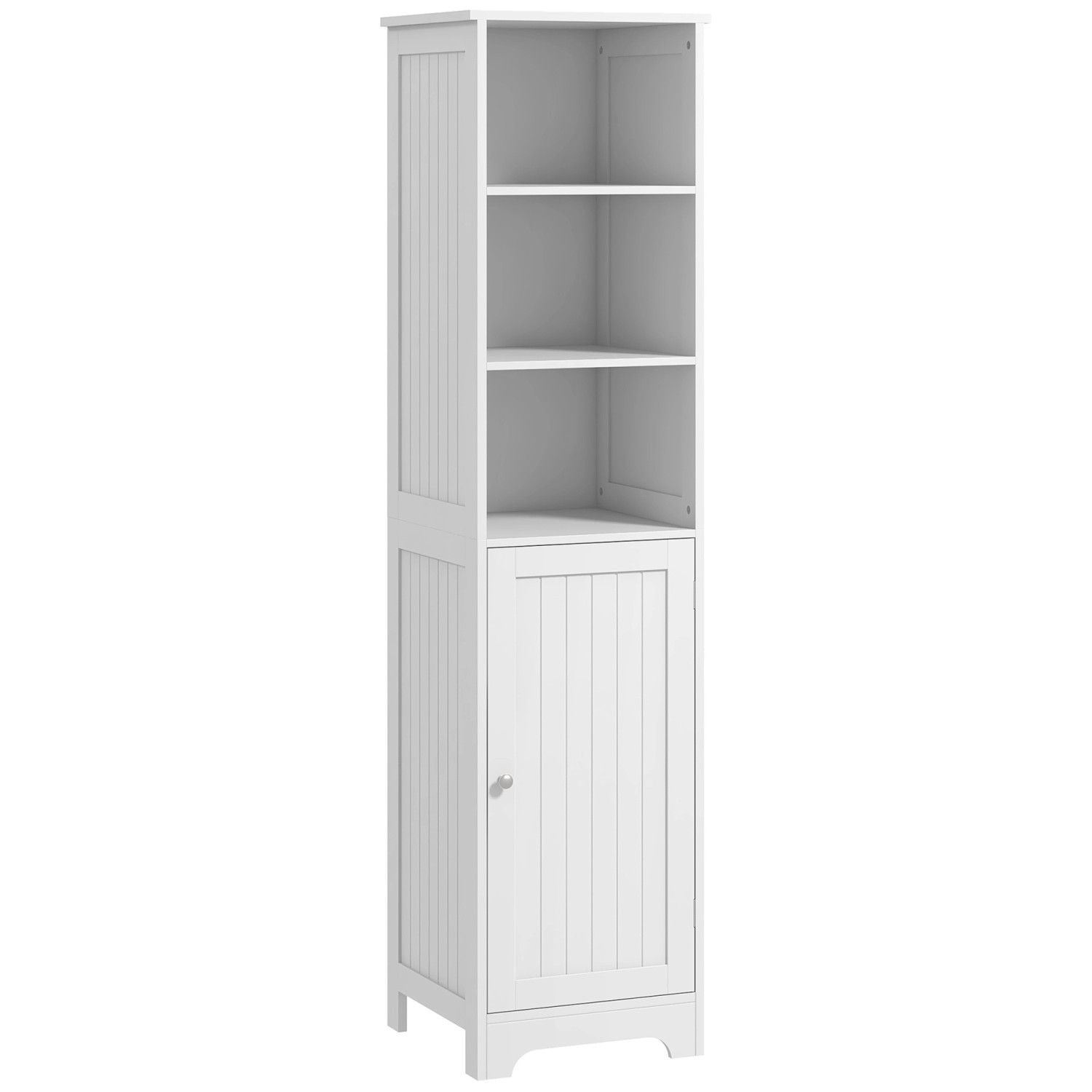 Kleankin Badezimmerschrank mit 3 Offenen Fächern 1 Schrankfach 40 x 38 x 16 günstig online kaufen