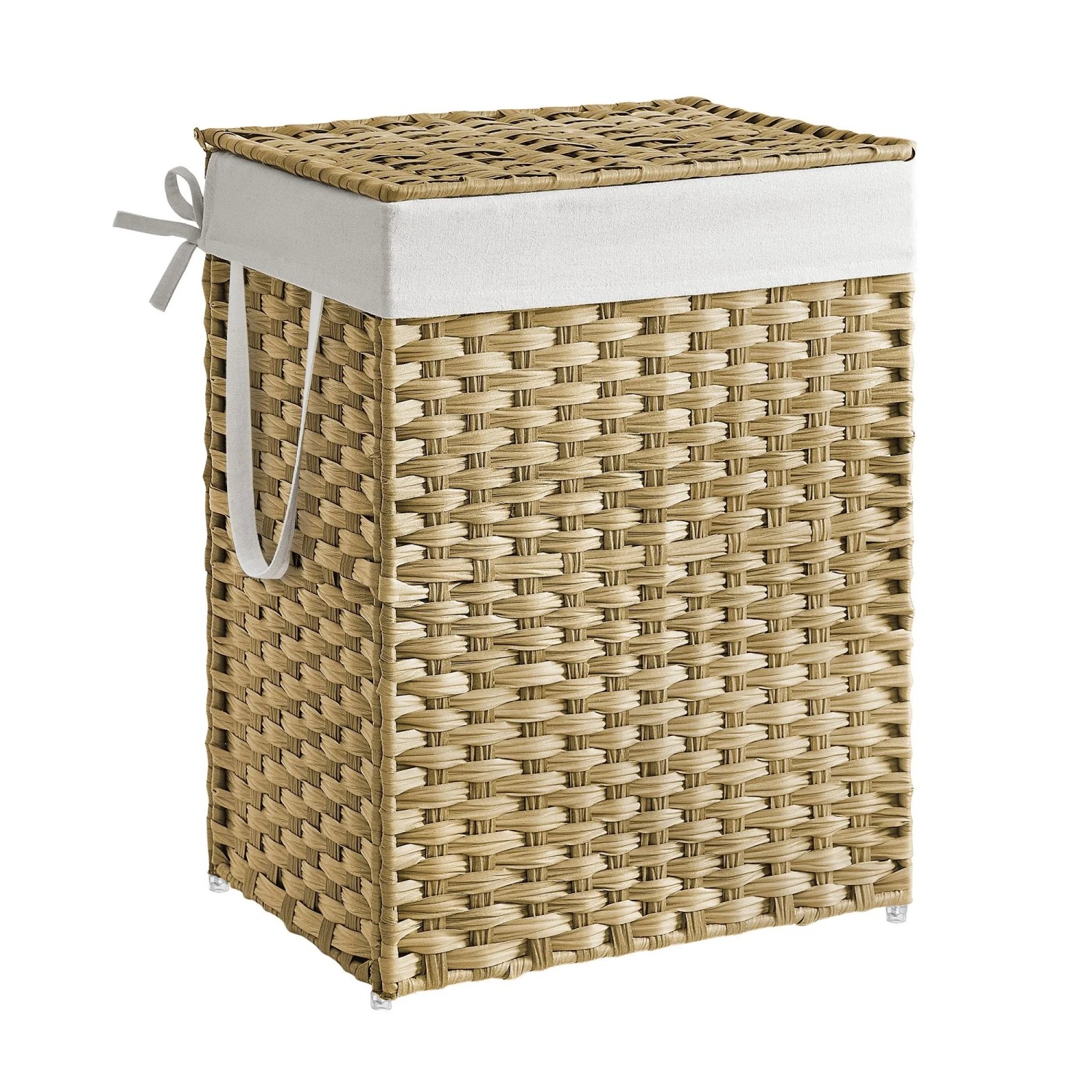 Songmics Wäschesammler Eliott mit Deckel 90 l Natur günstig online kaufen