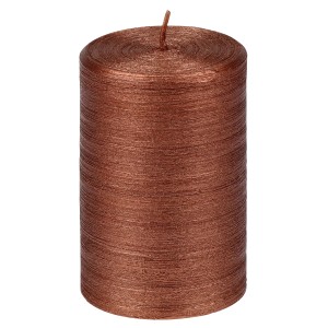 Steinhart Stumpenkerze Glory, braun, Ø 6,8 cm x 10 cm. Dekorative Kerze für stimmungsvolles Licht.