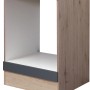 Flex-Well Herdumbauschrank Morena, 60cm, Basaltgrau/San Remo Eiche, für Einbauherd