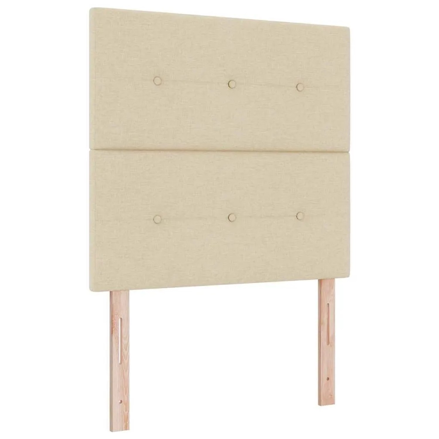 vidaXL LED Boxspringbett mit Matratze Creme 120 x 190 cm Stoff 3343087
