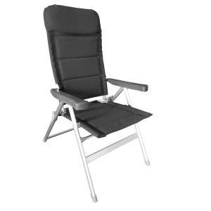 Greemotion Klappsessel Faro, anthrazit, ideal für Camping & Freizeit.