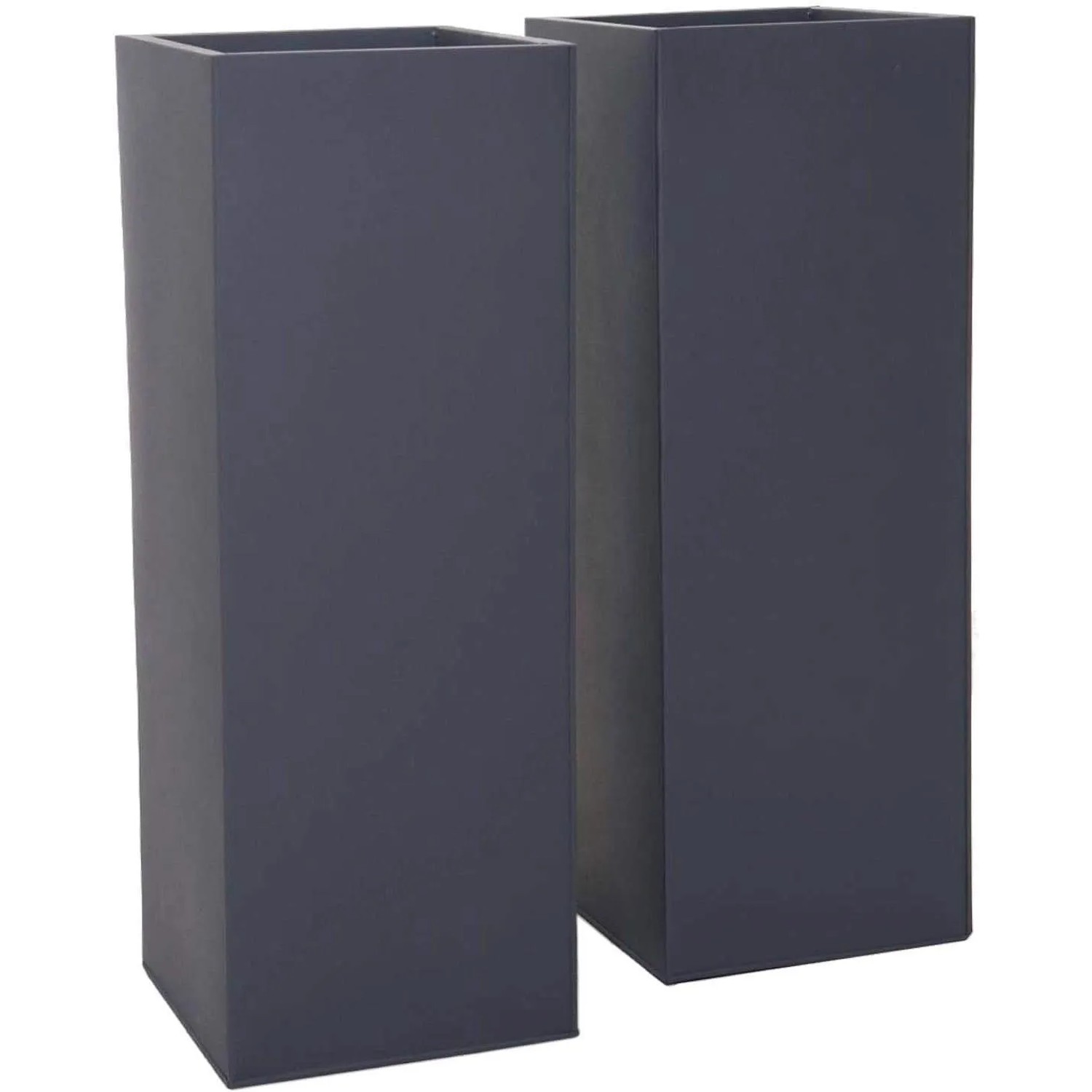 Vivanno Pflanzkübel Block 29 cm x 29 cm x 80 cm Anthrazit