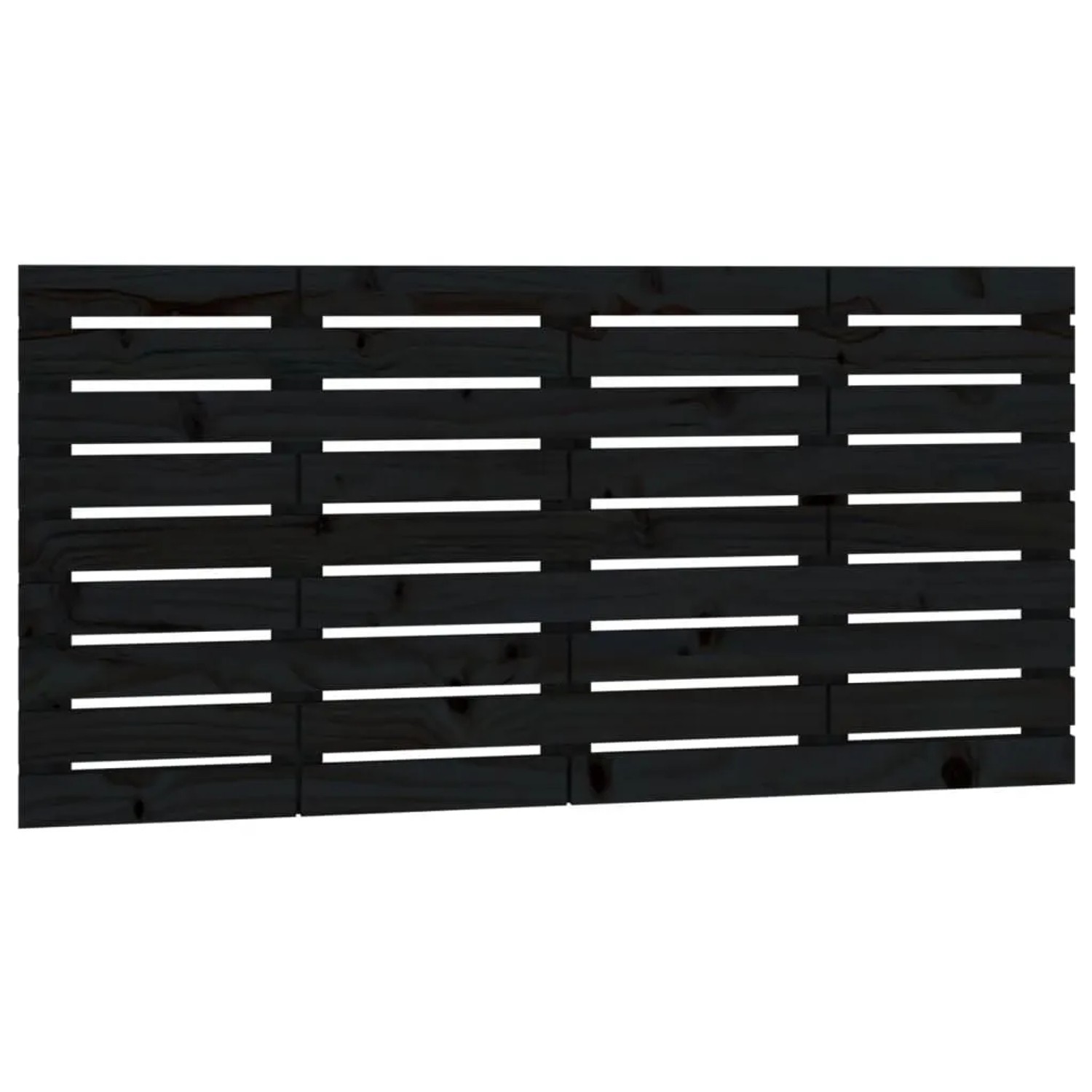 vidaXL Wand-Kopfteil Schwarz 126x3x63 cm Massivholz Kiefer 824732