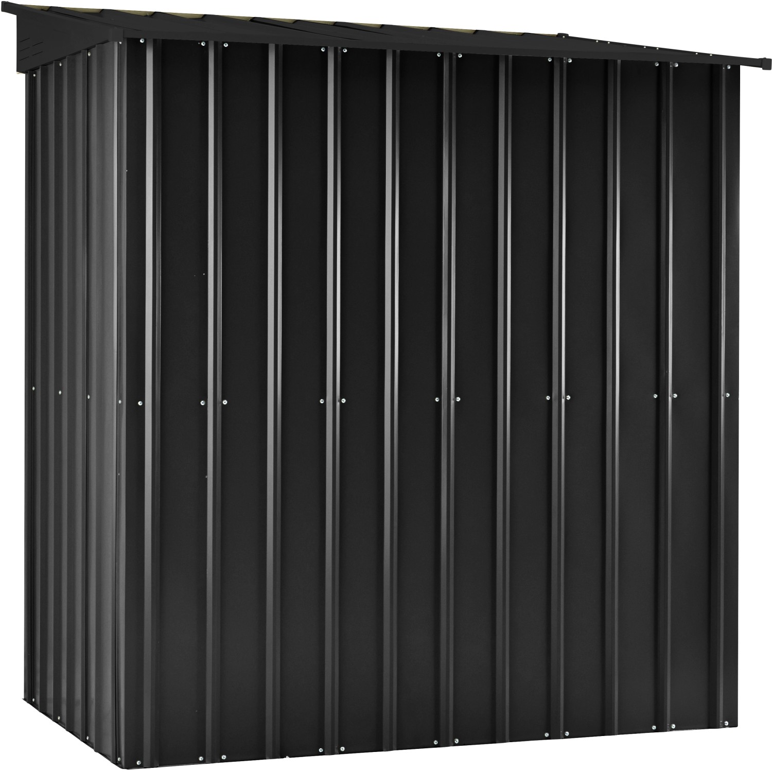 Globel Metall-Gerätehaus Skillion 64 in Anthrazit, Gerätehaus aus Metall mit Pultdach.