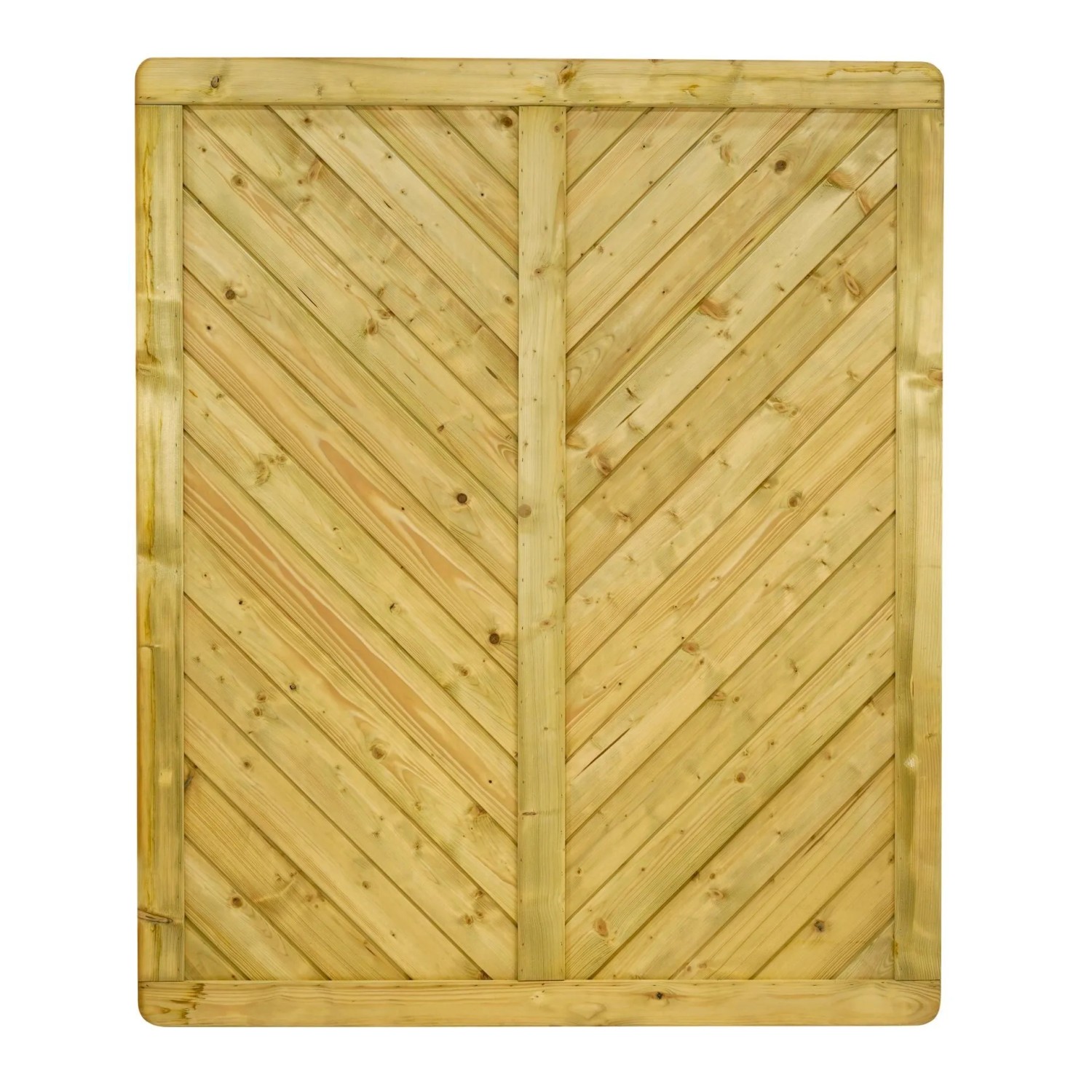 GartenLand Massivzaun INNSBRUCK MASSIV Gerade 150x180 cm Holzzaun Fichte PEFC KDI Grün Massiver Rahmen 44x88 mm Sehr Stabil