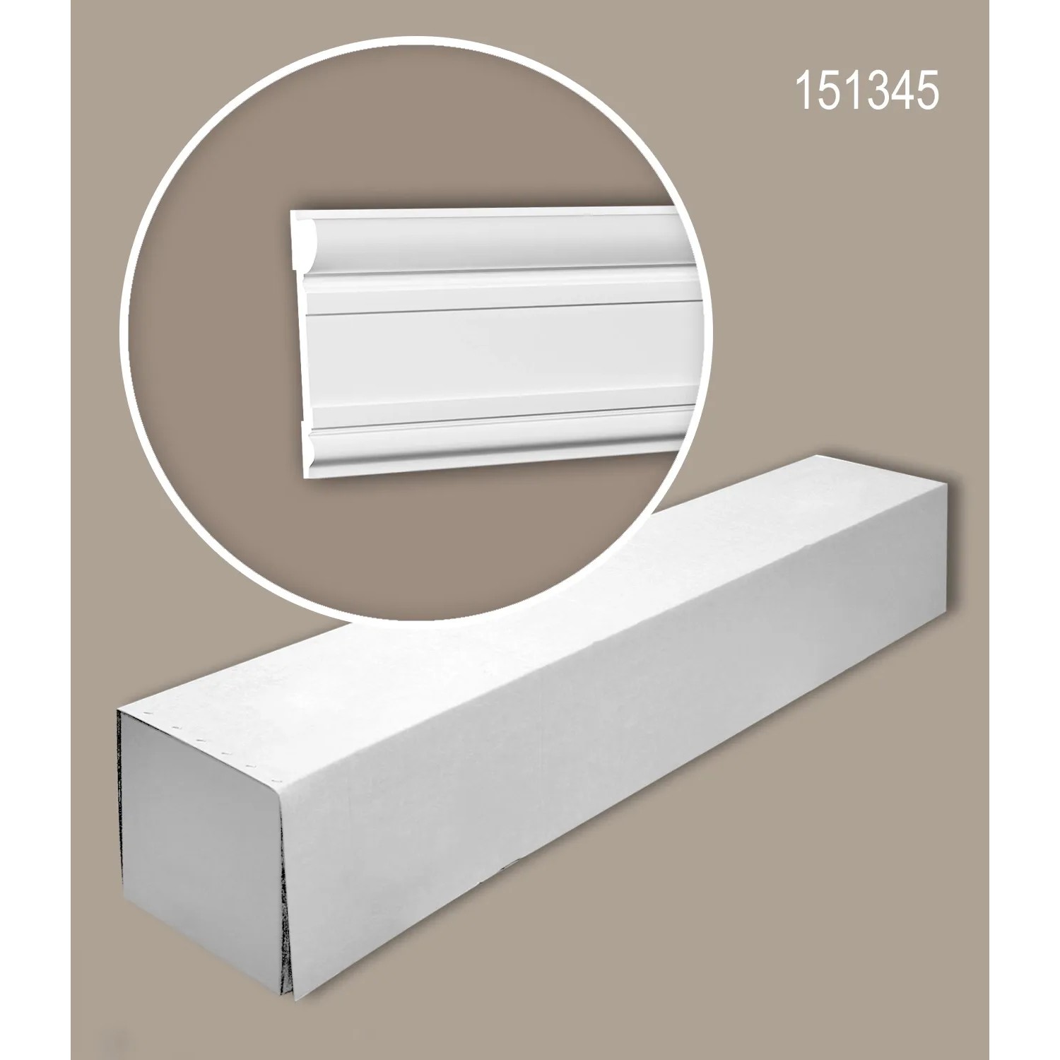 PROFHOME Wand- und Friesleisten Set, 12 Zierleisten (24 m) im Karton, weiß.
