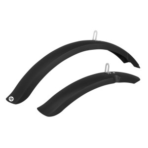 Force Schutzblech-Set 20 Zoll, schwarz, mit Metallhalterung. Fahrrad Zubehör für Reparatur und Austausch.