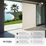 Beige Tectake Senkrechtmarkise 120x250 cm für Terrasse oder Balkon.