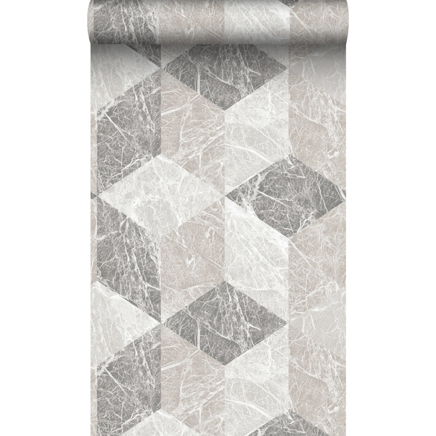 Origin Wallcoverings Tapete 3D Marmor Motiv Beige und Taupe 53 cm x 10.05 m günstig online kaufen