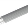 Grauer Fußbodenkanal, 50x12 mm, 2 m Länge. Kabelkanal für Innen- und Außenbereich.