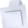 Weiße Respekta Schräghaube Leila für Einbauküchen mit LED-Beleuchtung.