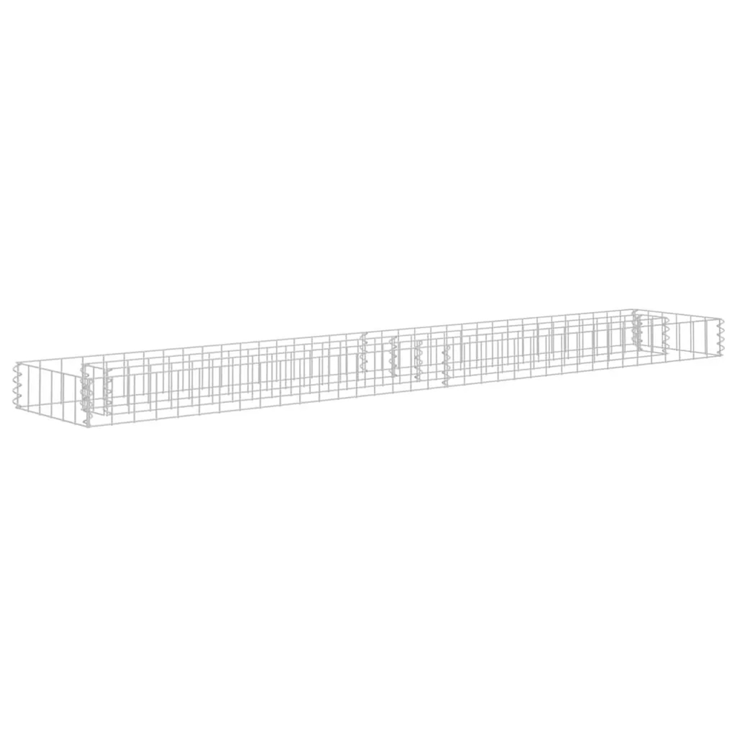 vidaXL Gabionen-Hochbeet Verzinkter Stahl 180x30x10 cm 145632