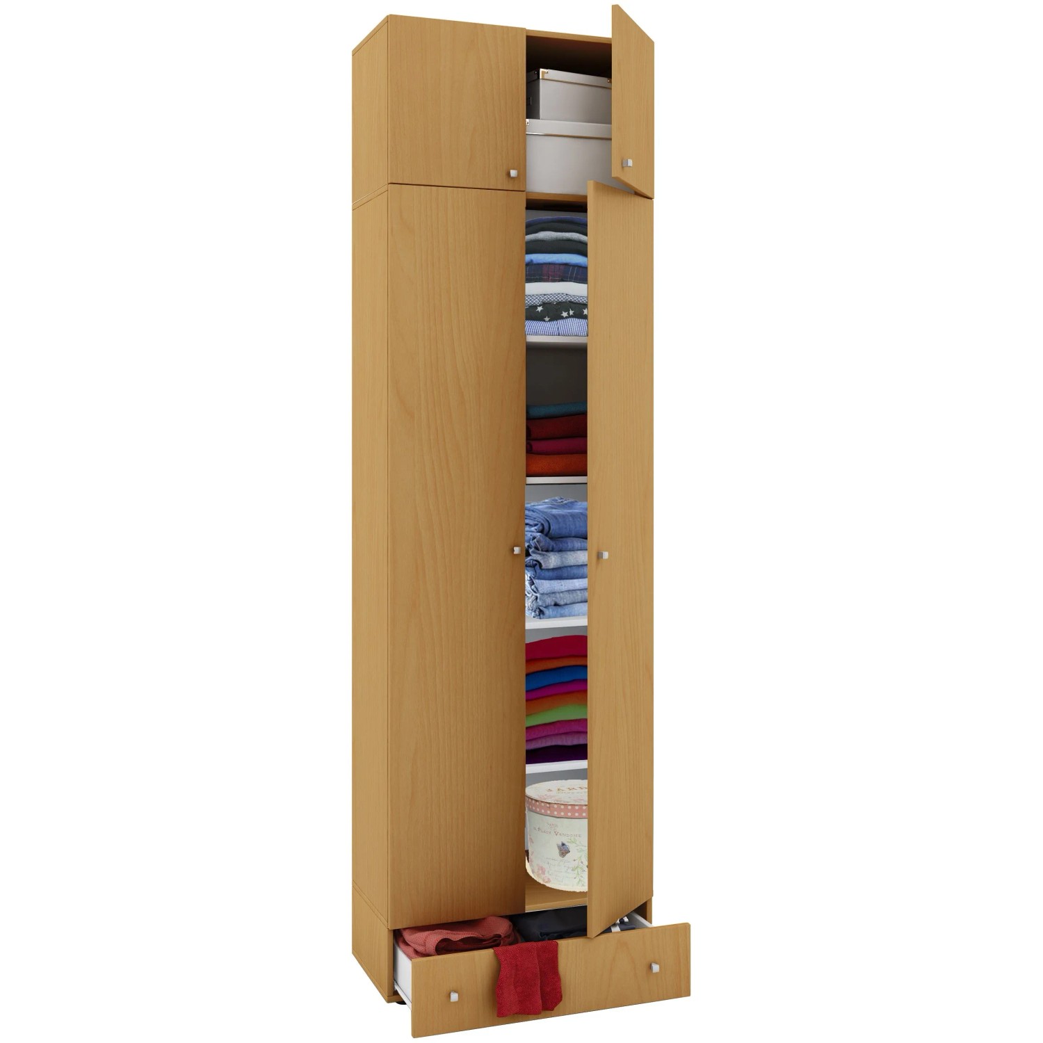 VCM Kleiderschrank Vandol Buche