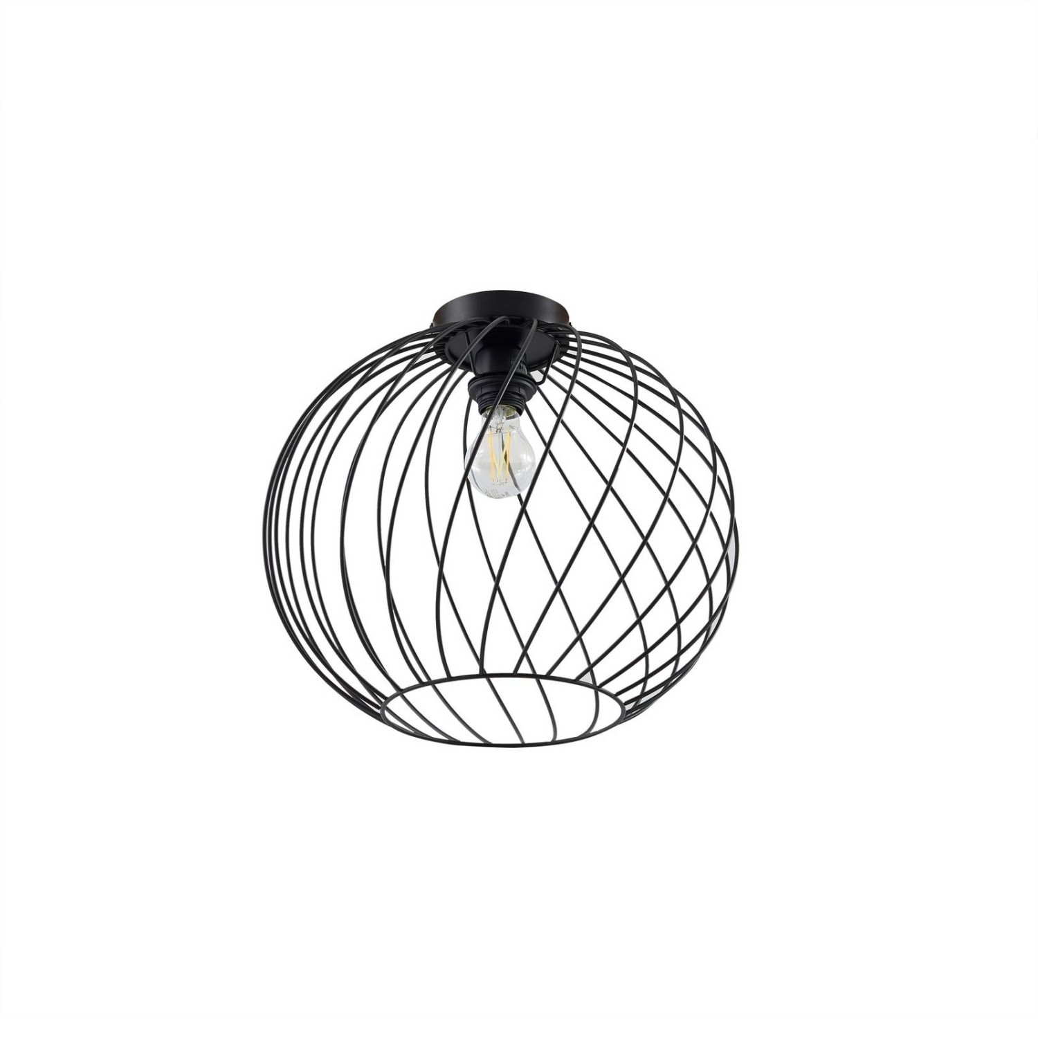 Lindby Deckenlampe Danika 10030659 Modern in Schwarz aus Metall 1-flammig E günstig online kaufen
