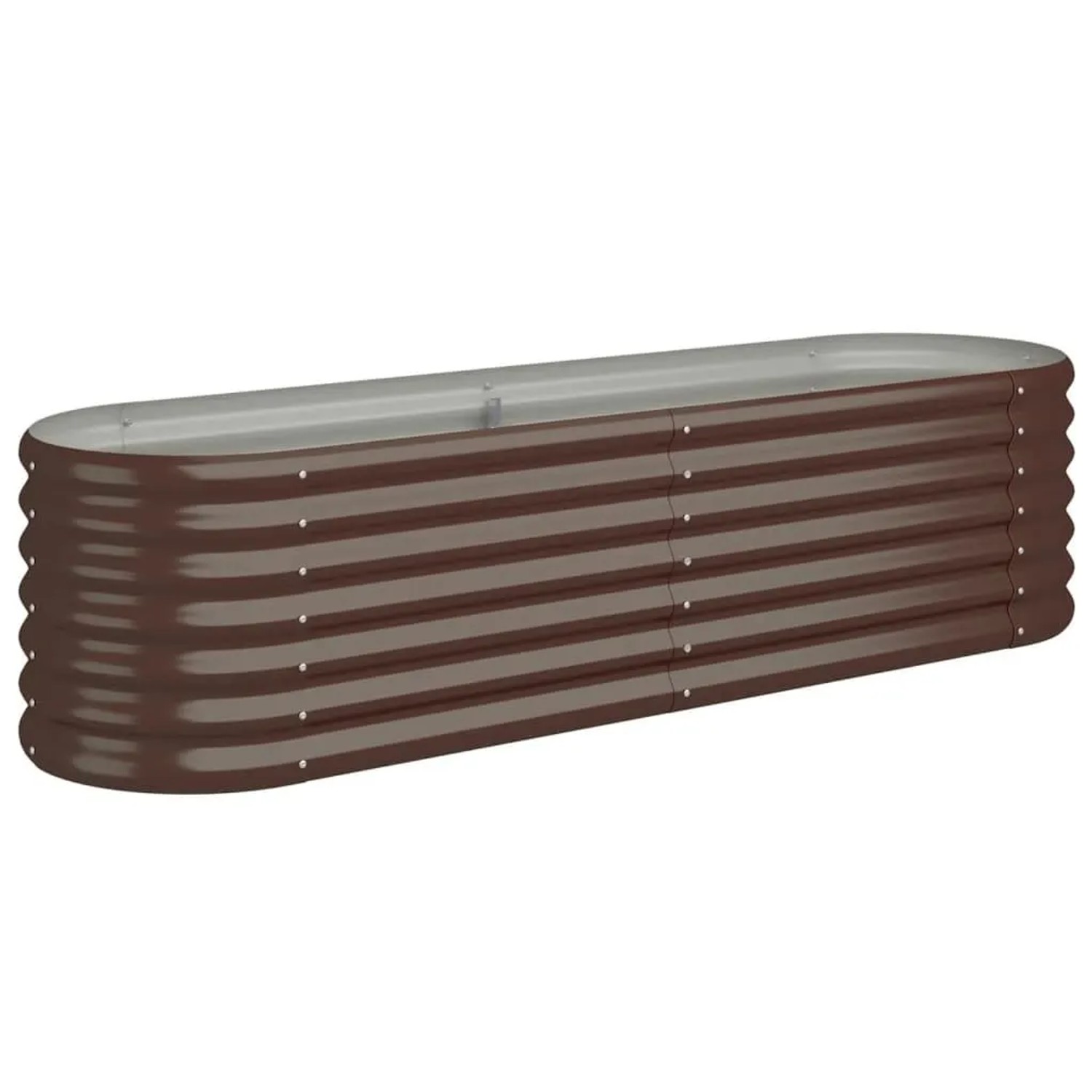Furnicato Hochbeet Verzinkter Stahl 152x40x36 Cm Braun
