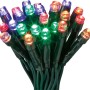 Bunte LED-Lichterkette mit 240 LEDs und grünem Kabel für Innen und Außen.