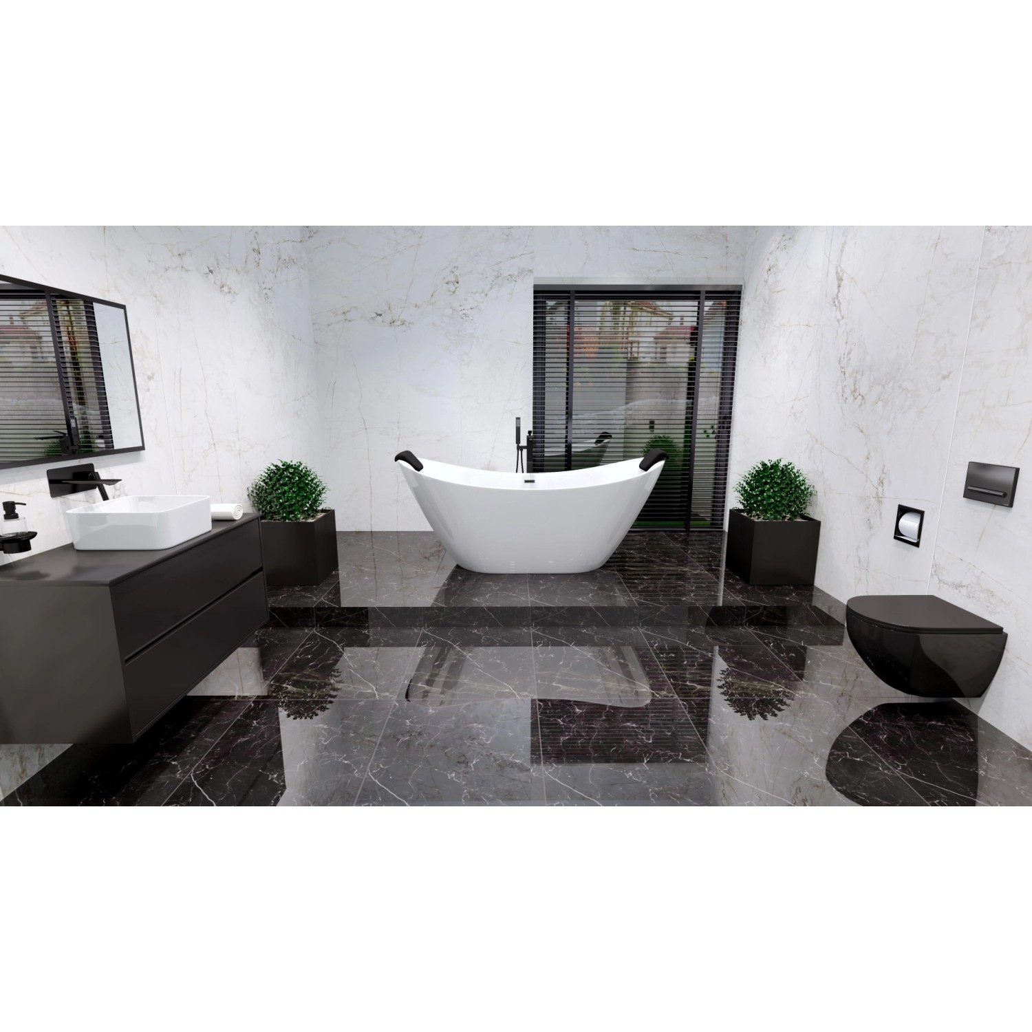 Bad Land Freistehende Badewanne IVAR 180x80 + Ablauf_9